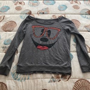 Off the shoulder Disney themed sweater